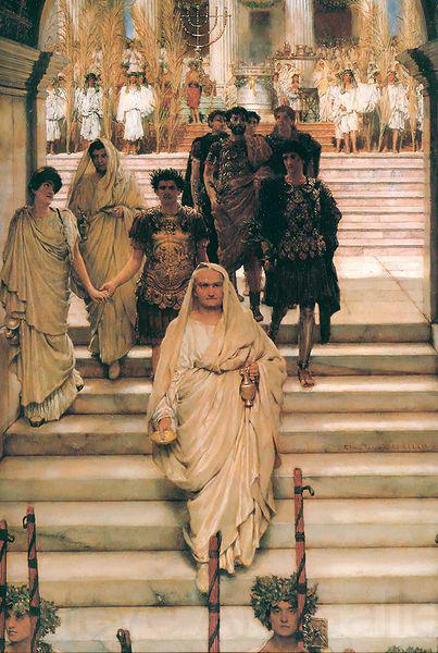 Sir Lawrence Alma-Tadema,OM.RA,RWS The Triumph of Titus by Lawrence Alma-Tadema Norge oil painting art